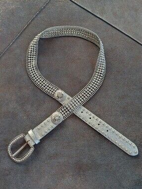 vintage unworn CHRISTINE ALEXANDER swarovski crystal rhinestone belt